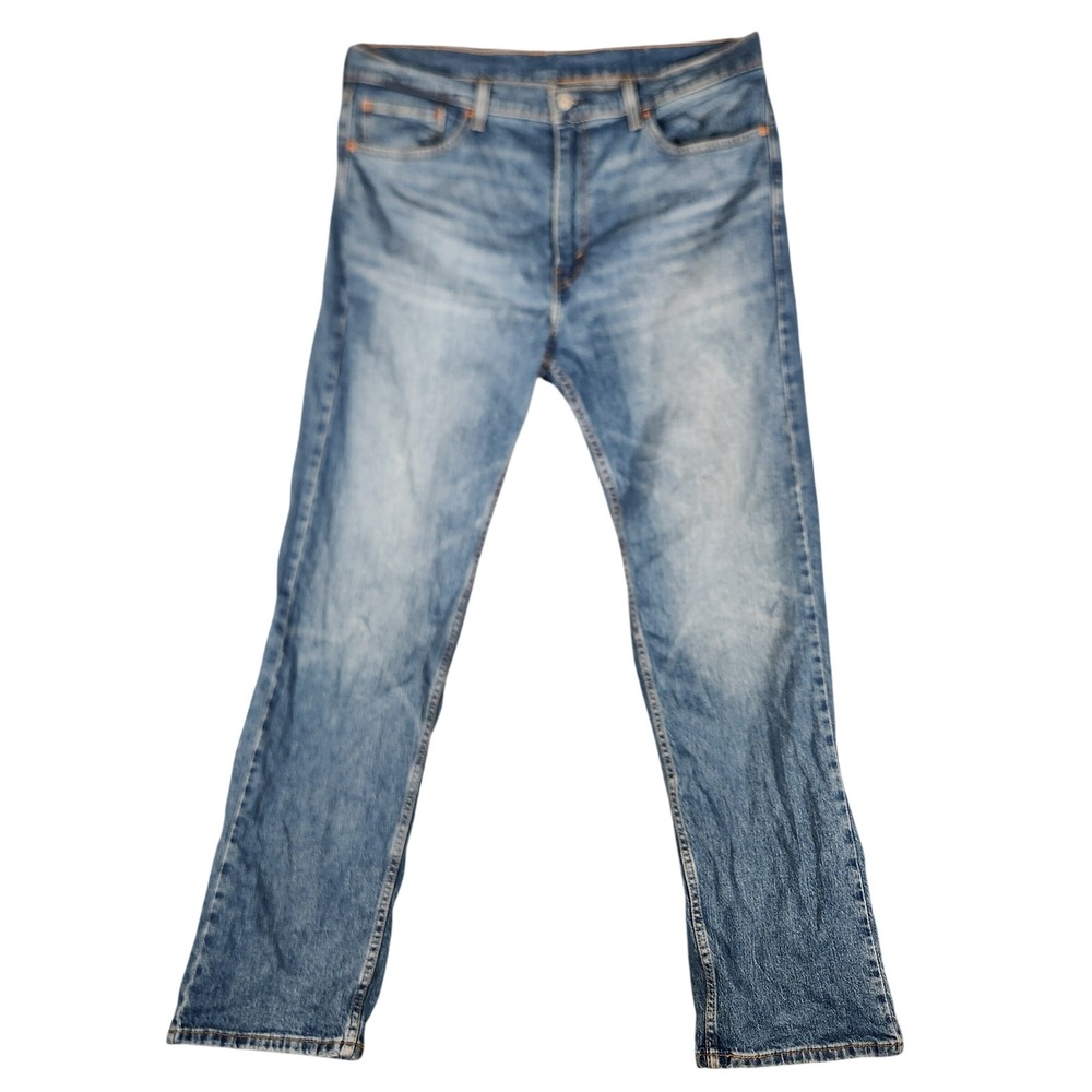 Levi's Jeans Mens 38x32 505 Regular Fit Straight Blue Medium Wash Stretch EUC